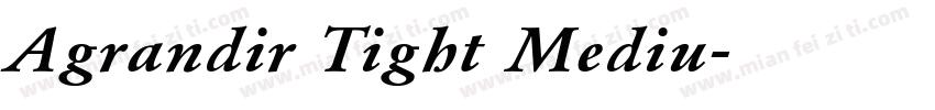 Agrandir Tight Mediu字体转换